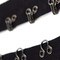 Black and Gunmetal Hook and Eye Tape 7/8" Heavy Duty Cotton Twill Trim with Metal Closures
